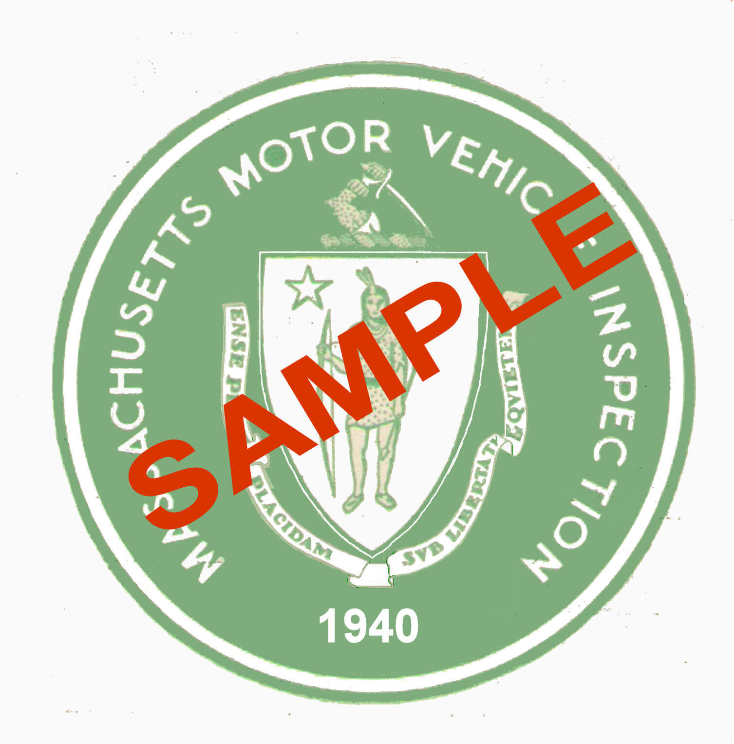 Modal Additional Images for 1940 Massachusetts SPRING Inspection Sticker